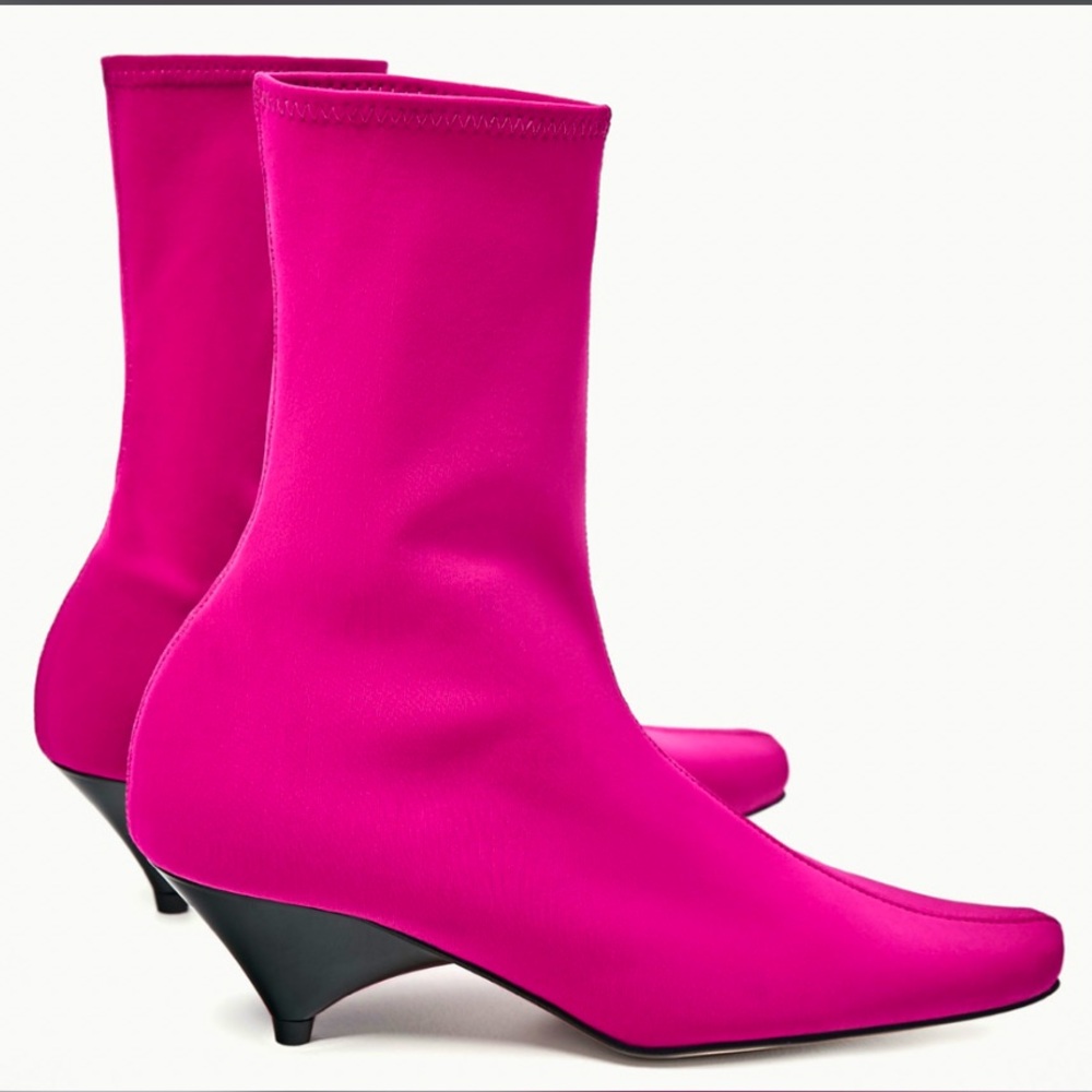 Zara stretch heel booties